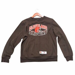 Cleveland Browns NFL Team Apparel Brown Pullover Sweatshirt M